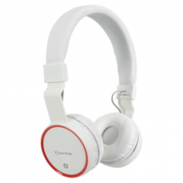 Wireless Bluetooth Noise Cancelling Rechargeable Headphones & Mic White