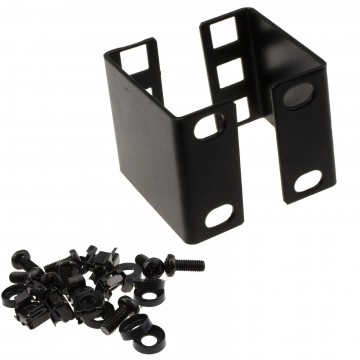 1U Rack Mount Data Cabinet Recessing Bracket with Cage Nuts 50mm Deep