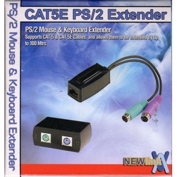 Newlink PS2 Extension Extender Over Lan CAT5E 100m Mouse & Keyboard