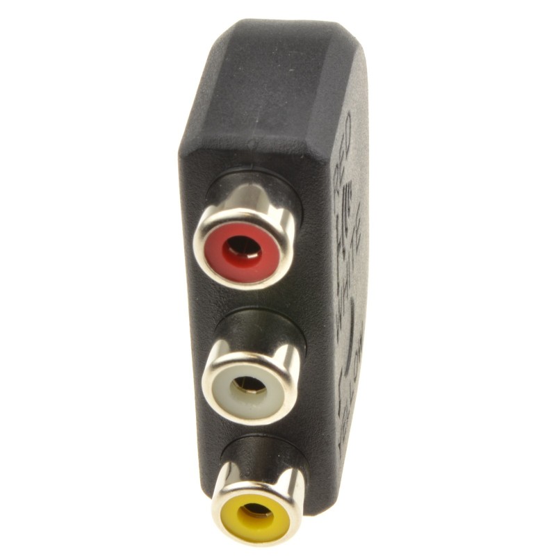 3.5mm to RCA Cable, 3.5mm Male Plug to 3 RCA Female (Red-Yellow-White)