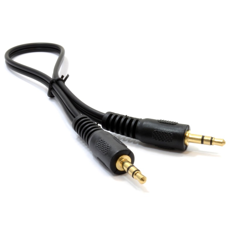 3.5mm Male Audio Jack Plug to Plug Stereo Mini AUX Cable  0.25m 25cm