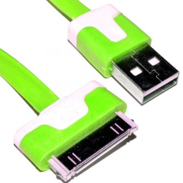 30 Pin Data & Charging USB FLAT Cable Green 2m