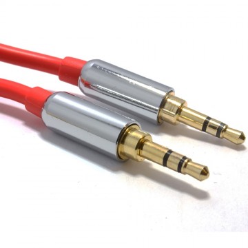 PRO RED 3.5mm Jack Male to Male Stereo Audio Cable Lead GOLD  0.5m