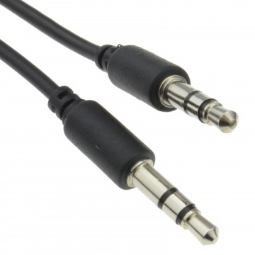 Slimline PRO 3.5mm Jack to Jack Stereo Audio Cable Lead Nickel 0.5m