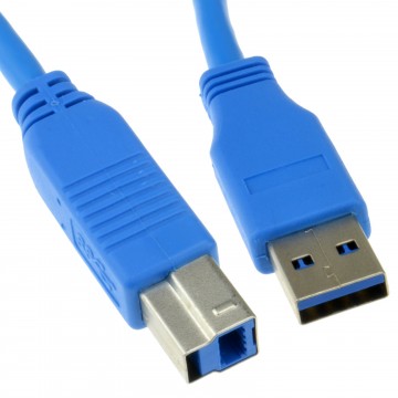 USB 3.0 SuperSpeed Cable Type Plug A to Type B Plug BLUE  50cm 0.5m