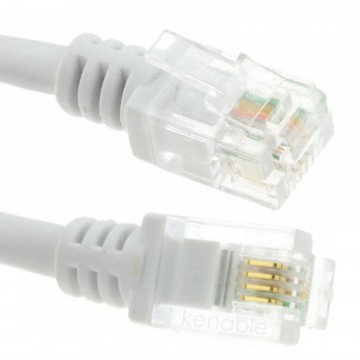 ADSL 2+ High Speed Broadband Modem Cable RJ11 to RJ11  0.5m WHITE
