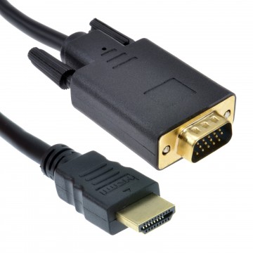 HDMI 19 Pin to SVGA 15 Pin PC or Laptop to Monitor TV Video Cable  1m