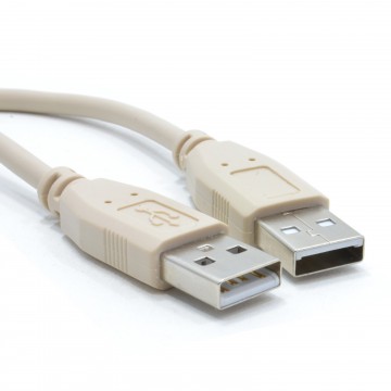 USB 2.0 A to A (Male to Male) High-Speed BEIGE Cable 2m