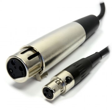 3 Pin Socket Female XLR to 3 Socket Female Mini XLR Cable 1.5m