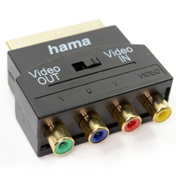 Hama Scart to RGB YUV Component Adapter IN and OUT Converter
