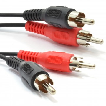 RCA Phono Lead Twin Plugs to Plugs Stereo Audio Cable Lead 15m