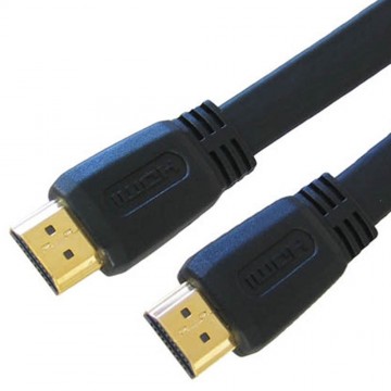 HQ FLAT HDMI Male Plug to Plug Cable Lead GOLD PLATED   3m