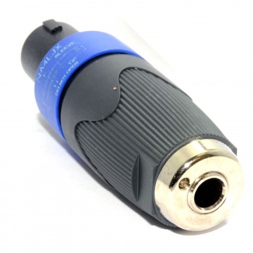 Speakon PA Speaker System Male Plug to 6.35mm 1/4 Jack Socket Adapter