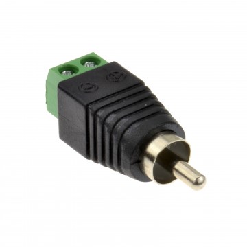 RCA Phono Plug Screw Terminal Easy Fit Connector for Audio CCTV Camera