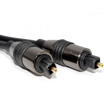 Black TOS Link TOSLink Optical Digital Audio Cable 5mm Lead 15m