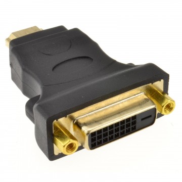 DVI-D 24+1 Socket to HDMI Digital Plug Adapter Converter Adapter GOLD