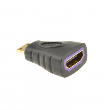 HDMI Female Socket to Mini Type C Male Plug Converter Adapter GOLD
