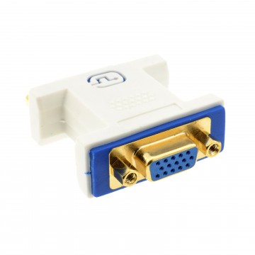 PRO DVI 24+5 Socket to VGA Socket 15 pin Video Coupler Adapter Joiner White