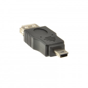 USB 2.0 A Type Female Socket to USB MINI 5 Pin Plug Male Adaptor