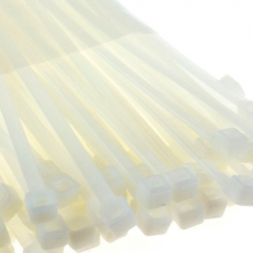 enTie Natural White Cable Ties 3.6mm x 300mm Nylon 66 UL Approved [100 Pack]