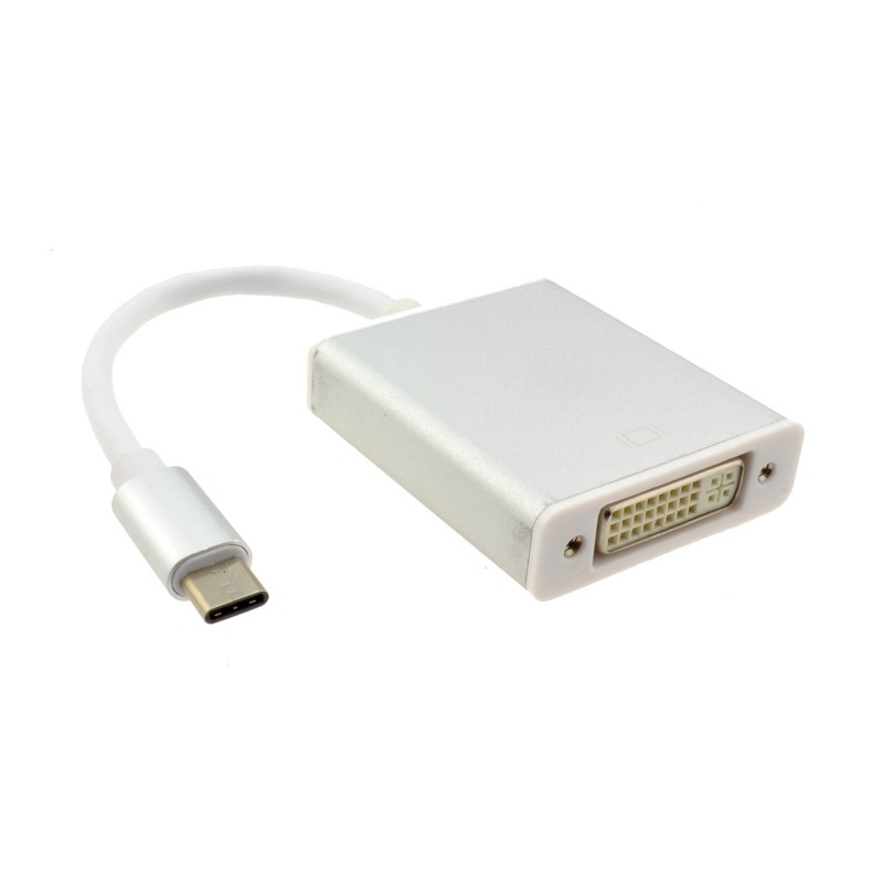 PRO USB 3.1 Type C Male Plug to DVI-D 24+5 Dual Link Adapter 15cm