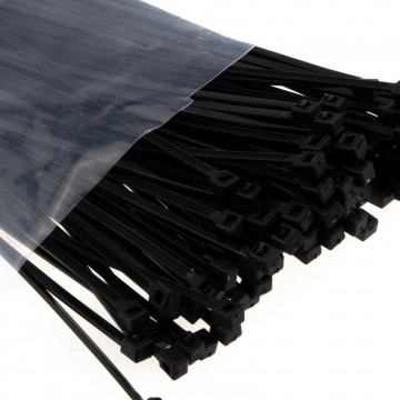 enTie Black Cable Ties 2.5mm x  80mm Nylon 66 UL Approved [100 Pack]