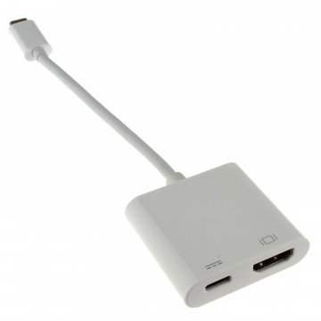 USB 3.1 Type C Plug to 4K HDMI/Alt-Mode + PD Type C Socket Adapter