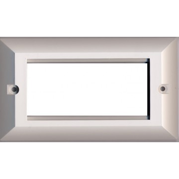 Faceplate 4 Port Bevelled Double Gang 146 x 86mm for RJ45 Modules