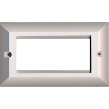 Faceplate 4 Port Bevelled Double Gang 146 x 86mm for RJ45 Modules