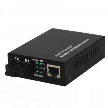 Fibre Optic MM Media Converter 100FX ST to RJ45 Ethernet 10/100 TX