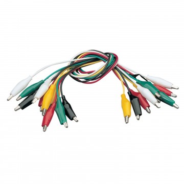 Crocodile Test Leads for use with Multi Meters 5 Colours [10 Pack]