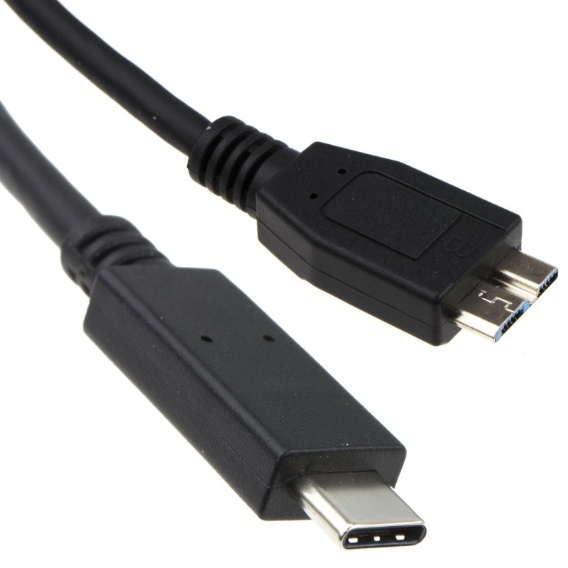 USB Gen2 Type C Male Plug to USB 3.0 Micro B Male Cable Black 2m USB Gen2 Type C Male Plug to USB 3.0 Micro B Male Cable Black 2m