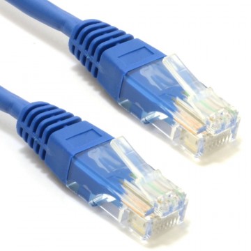 Blue Network Ethernet RJ45 Cat5E-CCA UTP PATCH 26AWG Cable Lead  6m