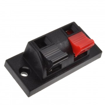 Red and Black Spring Loaded Solder Terminal for HIFI or Loud Speakers