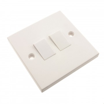 Electrical UK Domestic Household Light Switch 2 Way Single Gang White