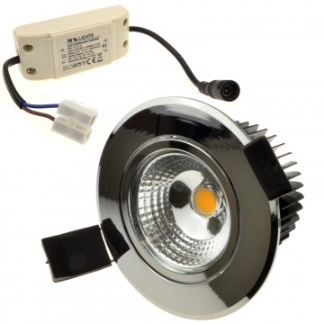 Ceiling LED Spotlight 5W Dimmable Warm White Tilting with Driver CHROME