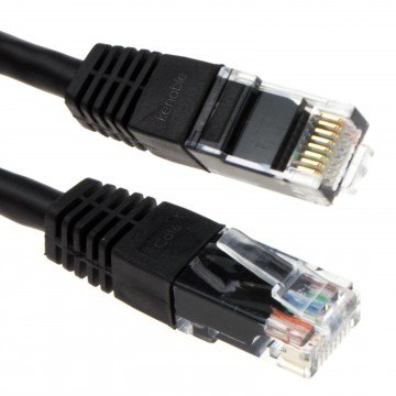 Ethernet Network Cable Cat6 GIGABIT RJ45 COPPER Internet Patch Lead Black 15m