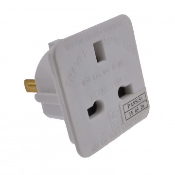 US/USA/United States Travel Adapter Plug to UK 3 pin Socket White