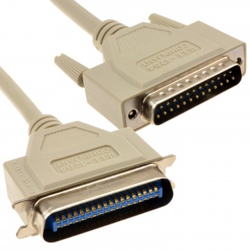 IEEE1284 Printer Cable - 25 pin Male to 36 pin Centronic Male- 5m