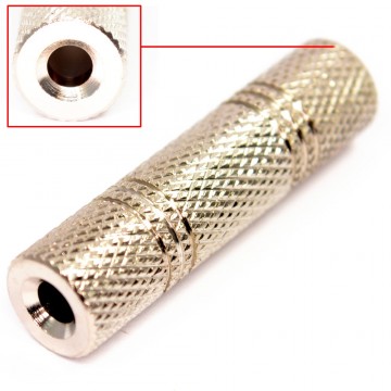 3.5mm (3.5 mm) Jack Coupler Joiner Stereo Headphone Jack Adapter Metal