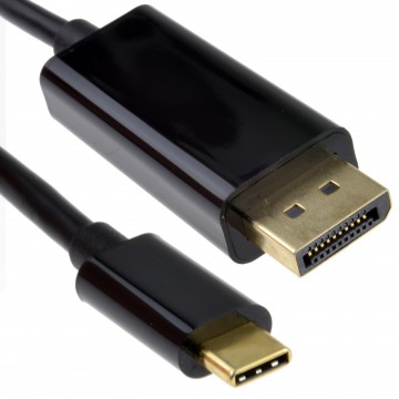 USB 3.1 Type C to DisplayPort Lead UHD 4K 60Hz Adapter Cable Black  1m