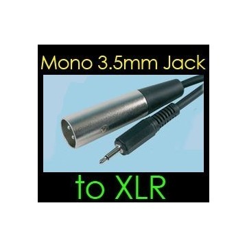 3.5mm Mono Jack (PC/Laptop) to XLR Male (Mixer/Speaker) 2m