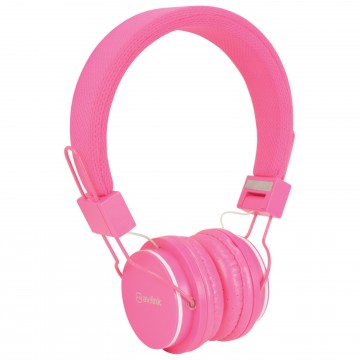 Kids Headphone with Hands Free Mic Control & Cushioned Earpads Pink