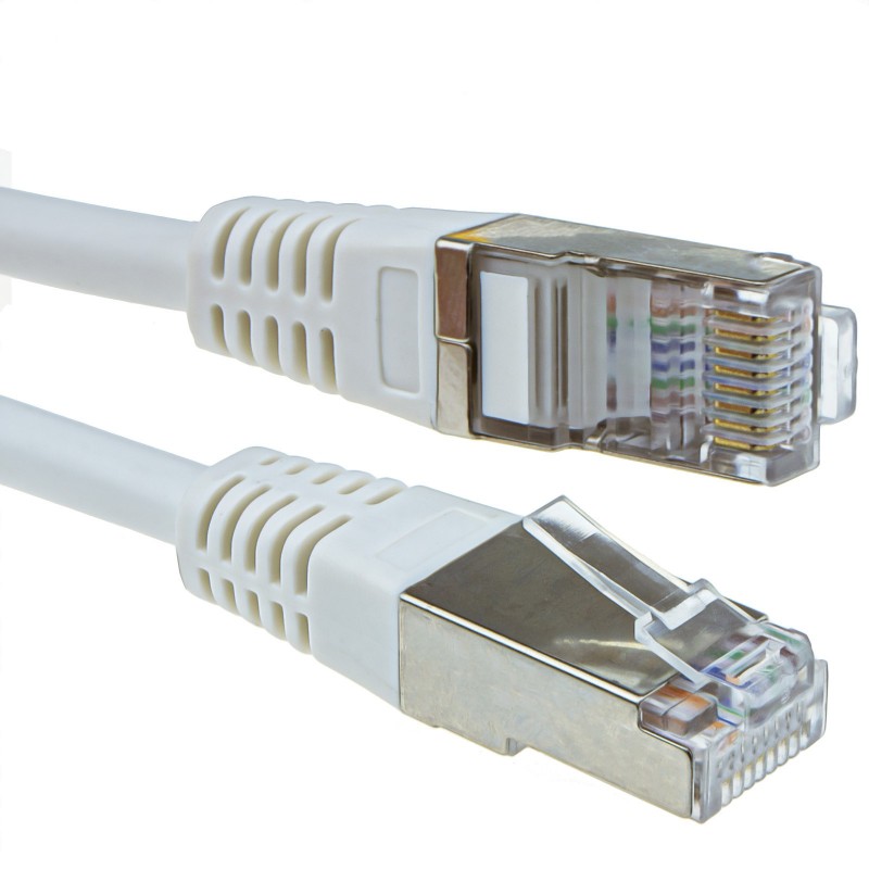 Shielded FTP Network Ethernet RJ45 Cat5E-CCA PATCH 26AWG Cable 15m White Shielded FTP Network Ethernet RJ45 Cat5E-CCA PATCH 26AWG Cable 15m White