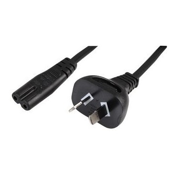 Australian/New Zealand Mains Plug to Figure 8 C7 Cable 2m 2.5A 250V