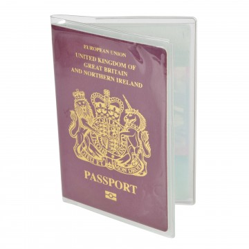 PVC Passport Cover UK/EU Passport Holder Protector Transparent Clear