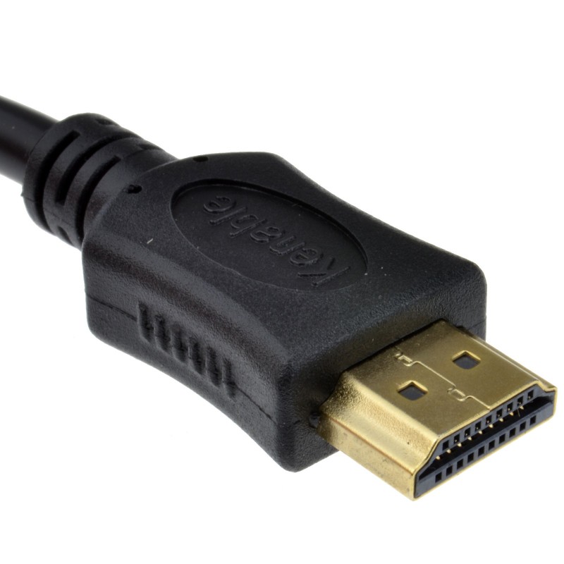 GOLD HDMI Cable High Speed 1080p HD TV Screened Lead Black 0.5m 50cm GOLD HDMI Cable High Speed 1080p HD TV Screened Lead Black 0.5m 50cm