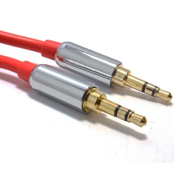 PRO RED 3.5mm Jack Male to Male Stereo Audio Cable Lead GOLD 3m