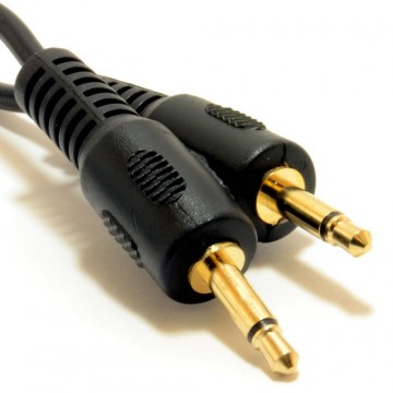 Mono 3.5mm Jack Plug to Mono 3.5mm Jack Plug Cable Lead 0.5m 50cm GOLD