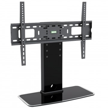 Universal Stand Adjustable Height TV Glass Pedestal for 32 to 60 inch TVs